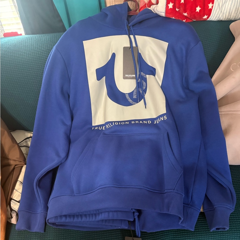 True Religion Royal Blue Graphic Hoodie